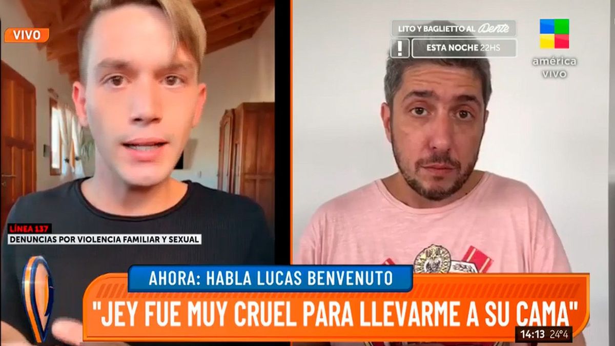 El contundente descargo de Lucas Benvenuto Jey Mammon me violó la