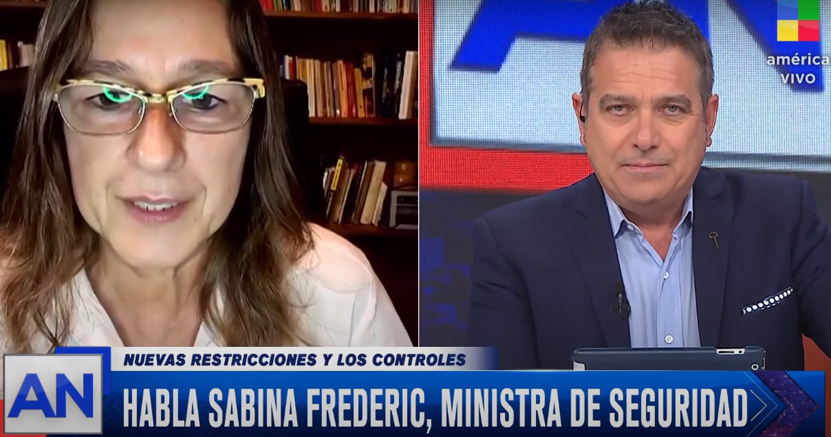 Sabina Frederic habló en América Noticias: Hubo un alto acatamiento a las medidas