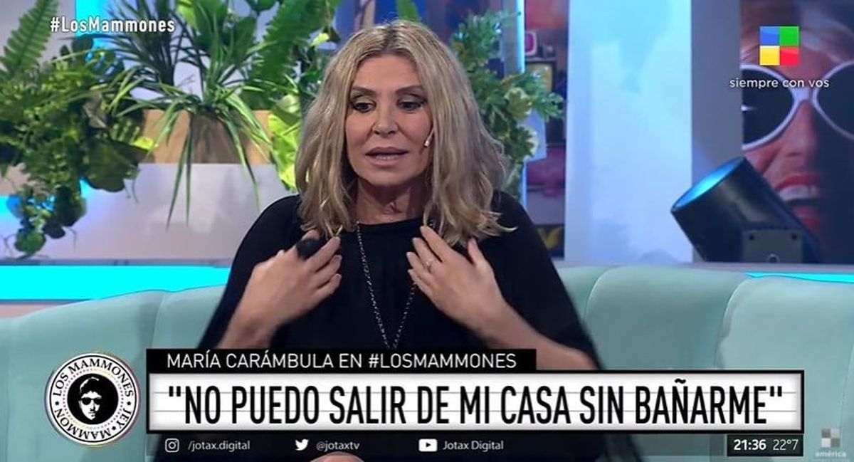 María Carámbula visitó Los Mammones: No puedo salir de mi casa si no me bañé