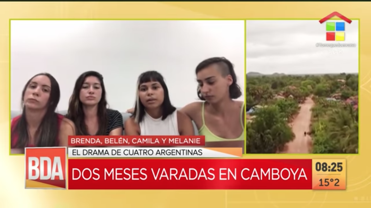 El drama de cuatro amigas: están hace dos meses varadas en Camboya
