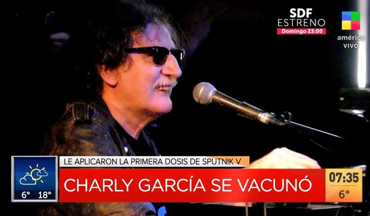 Charly García se vacunó contra el COVID-19