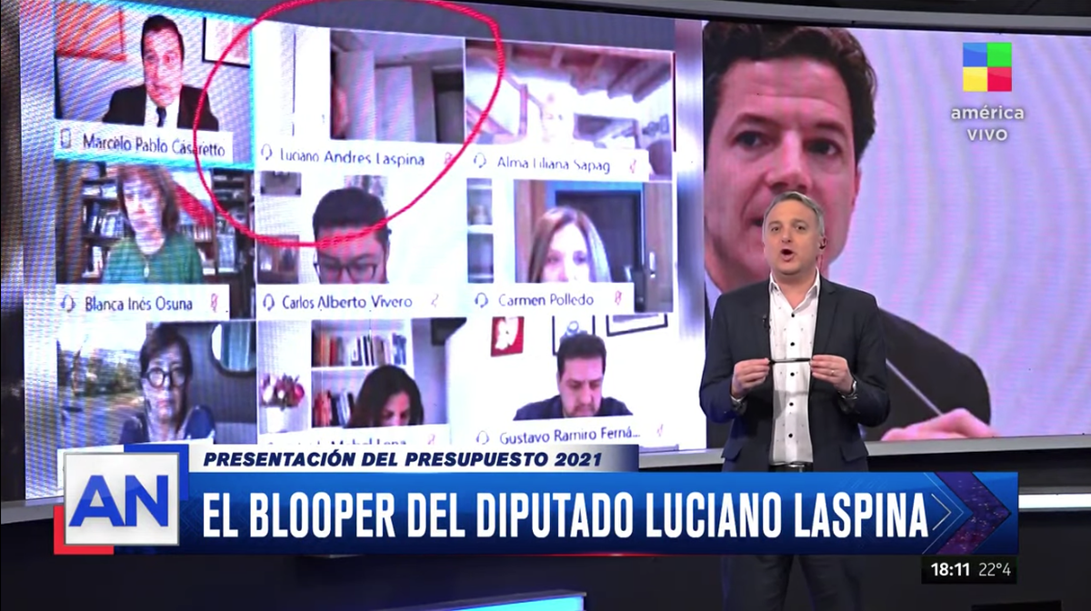El blooper del diputado Luciano Laspina