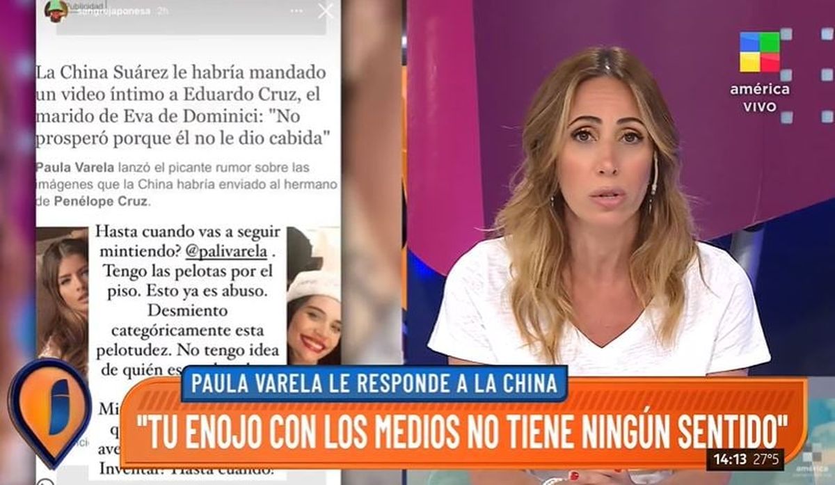 Paula Varela le respondió a La China Suárez: Si no tenés nada que esconder, te invito a que hables