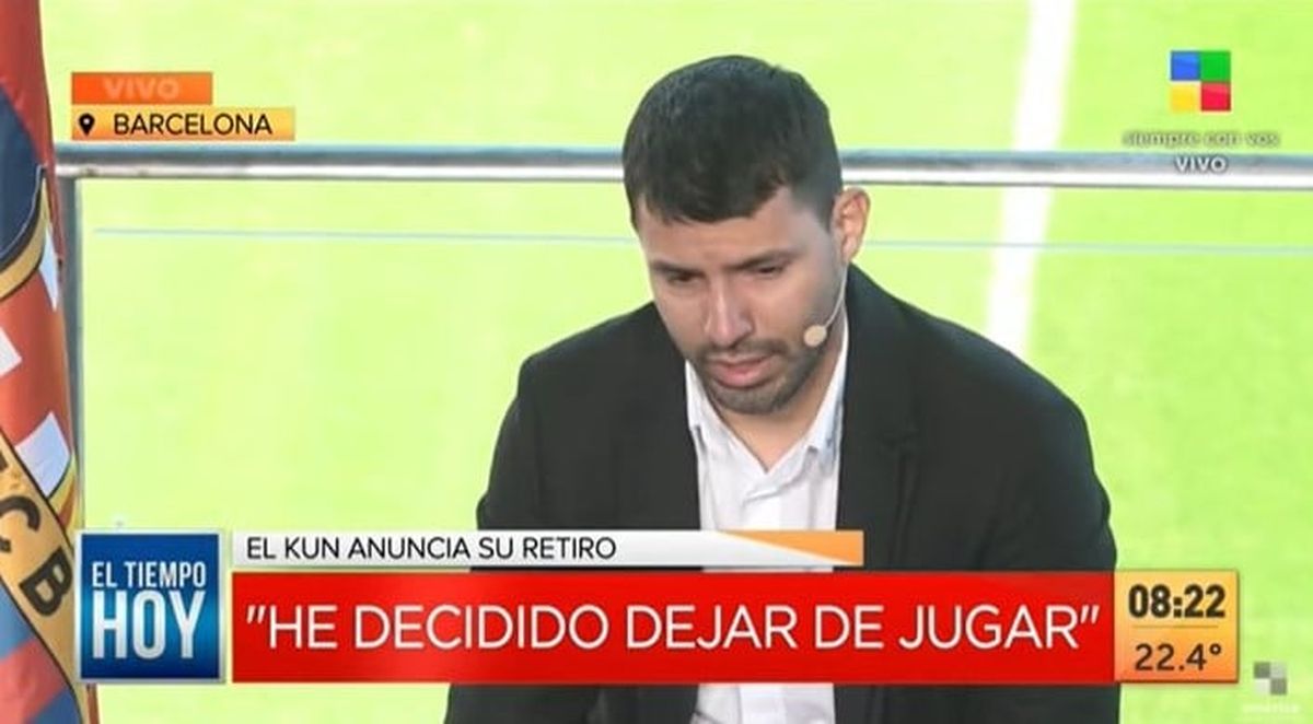 El Kun Agüero anunció su retiro del fútbol: “Me voy con la cabeza alta, muy feliz”