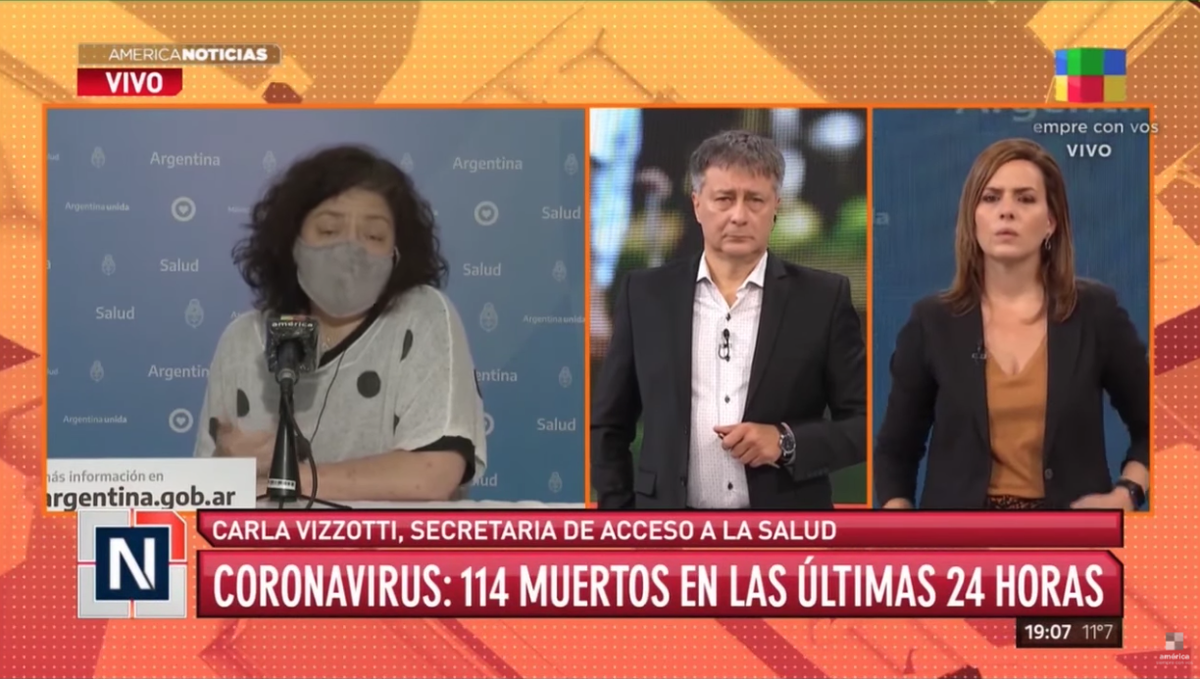 Los números del coronavirus: Carla Vizzotti charló mano a mano con América Noticias
