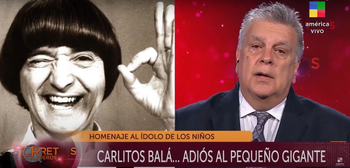 Las emotivas palabras y la emoción de Luis Ventura con el recuerdo de un grande: Carlitos Balá