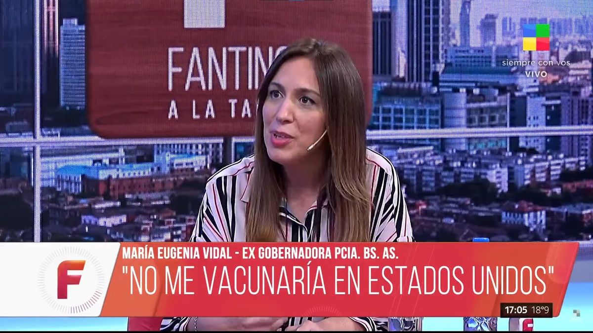 María Eugenia Vidal charló con Alejandro Fantino: Me voy a Estados Unidos y no me vacuno
