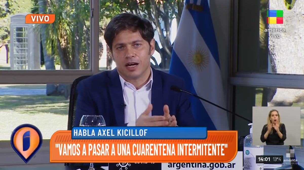 Axel Kicillof: Vamos a pasar a una cuarentena intermitente en la provincia de Buenos Aires