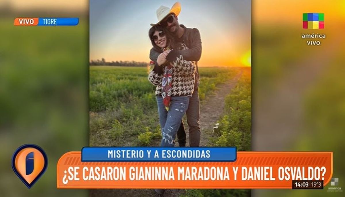 ¿Se casaron Gianinna Maradona y Daniel Osvaldo?