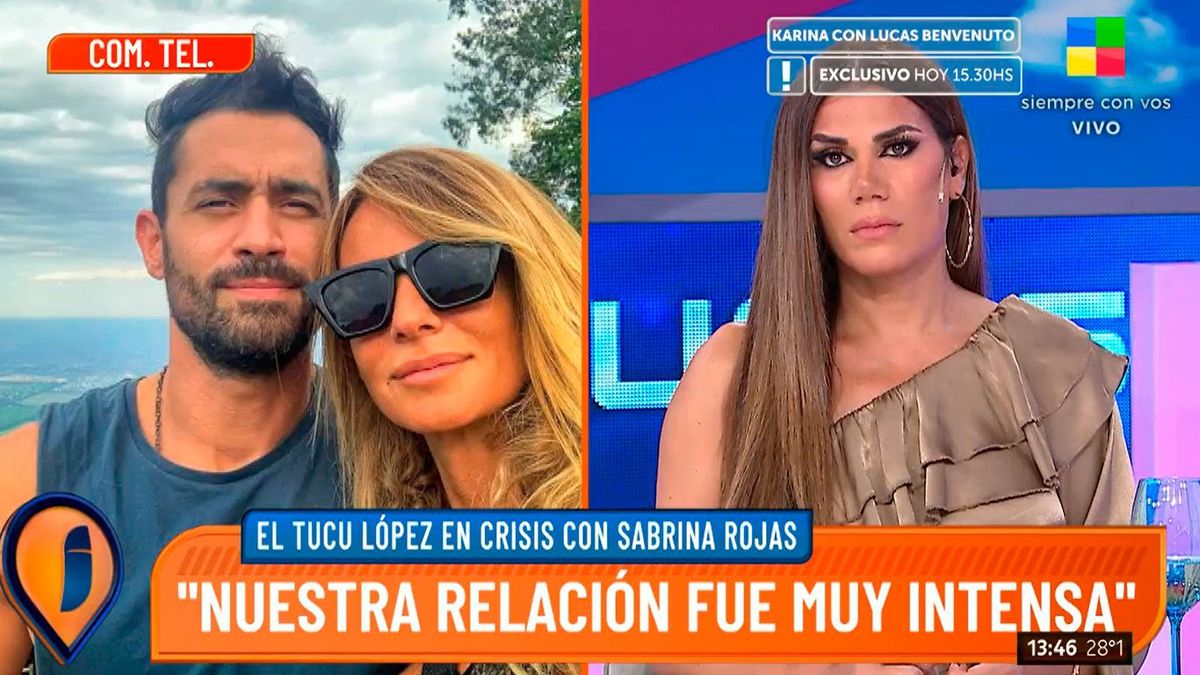 El Tucu López habló de la separación de Sabrina Rojas y ella lo desmintió en vivo