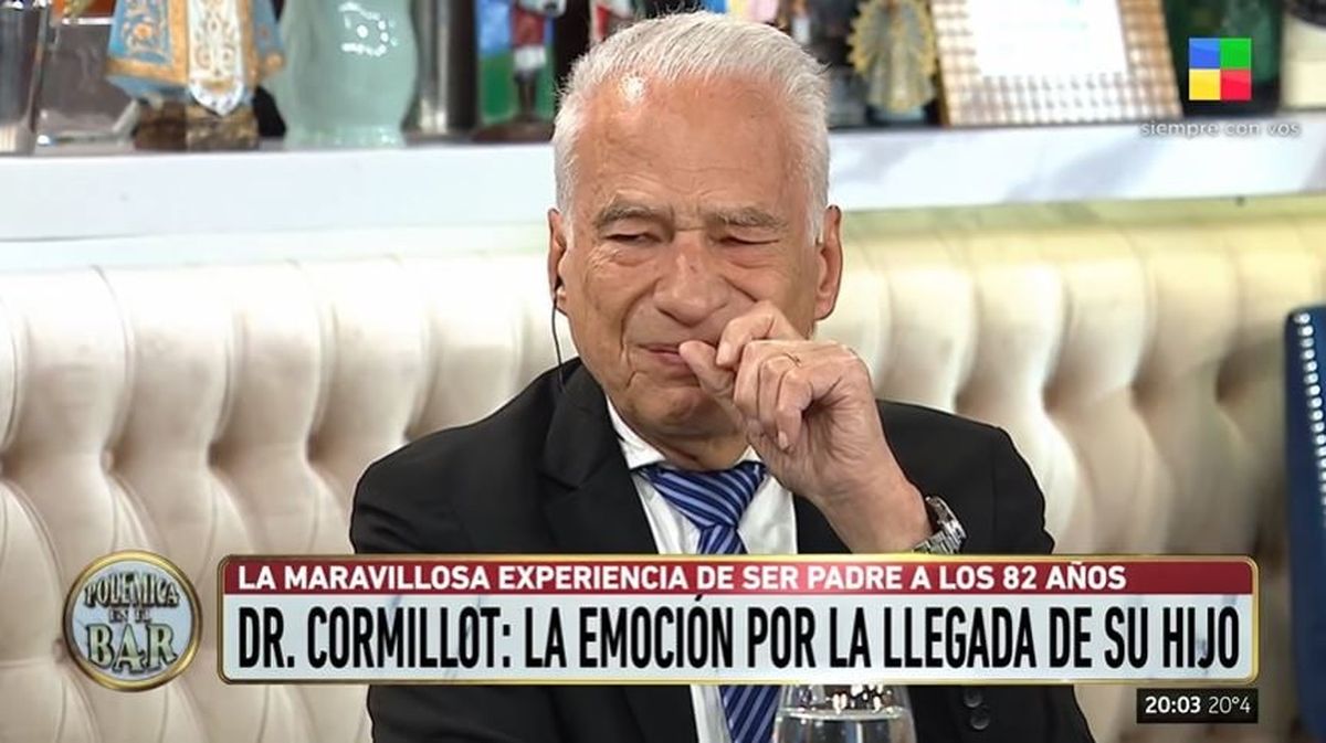 Alberto Cormillot se quebró al hablar de la llegada de su hijo: Voy a llorar de acá hasta el día del parto