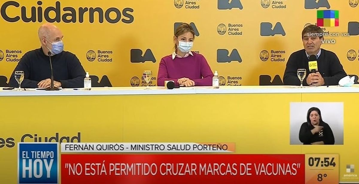 Fernán Quirós: No está permitido el cruce de marcas de vacunas