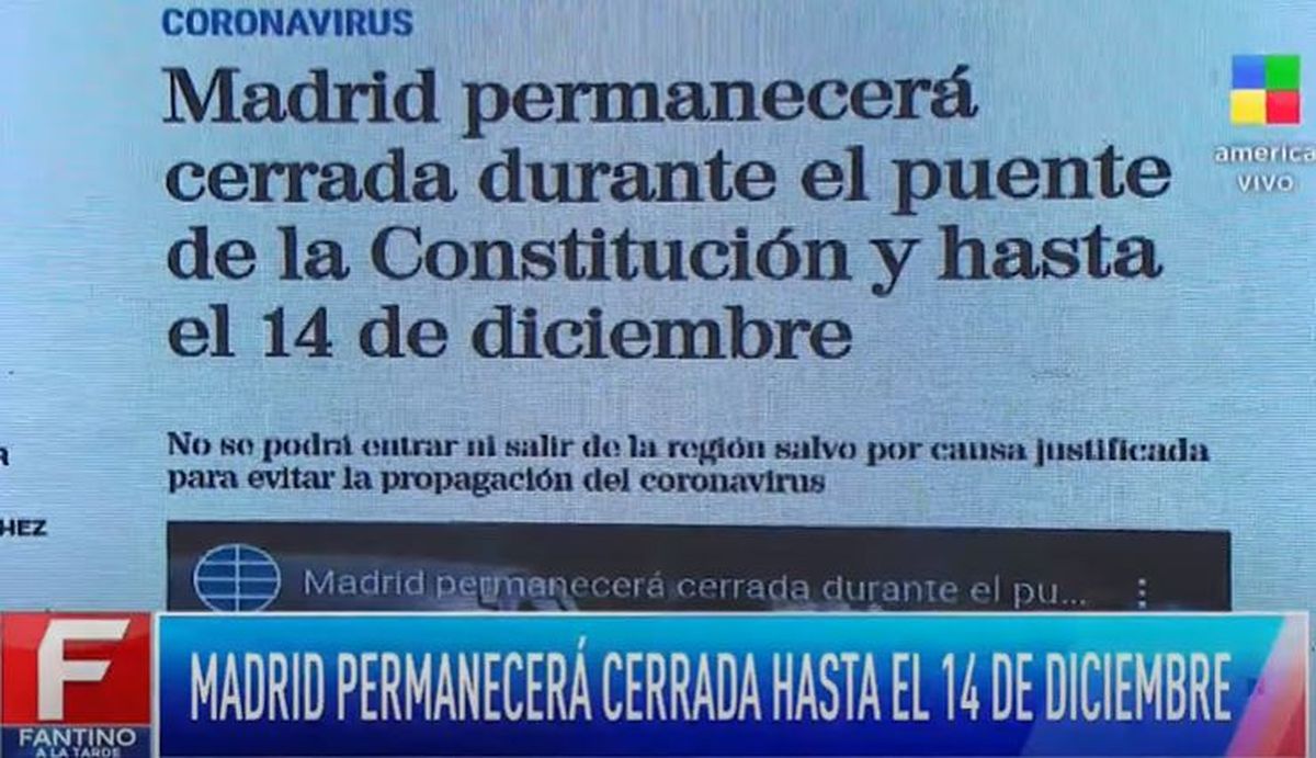 Madrid permanecerá cerrada durante 10 días