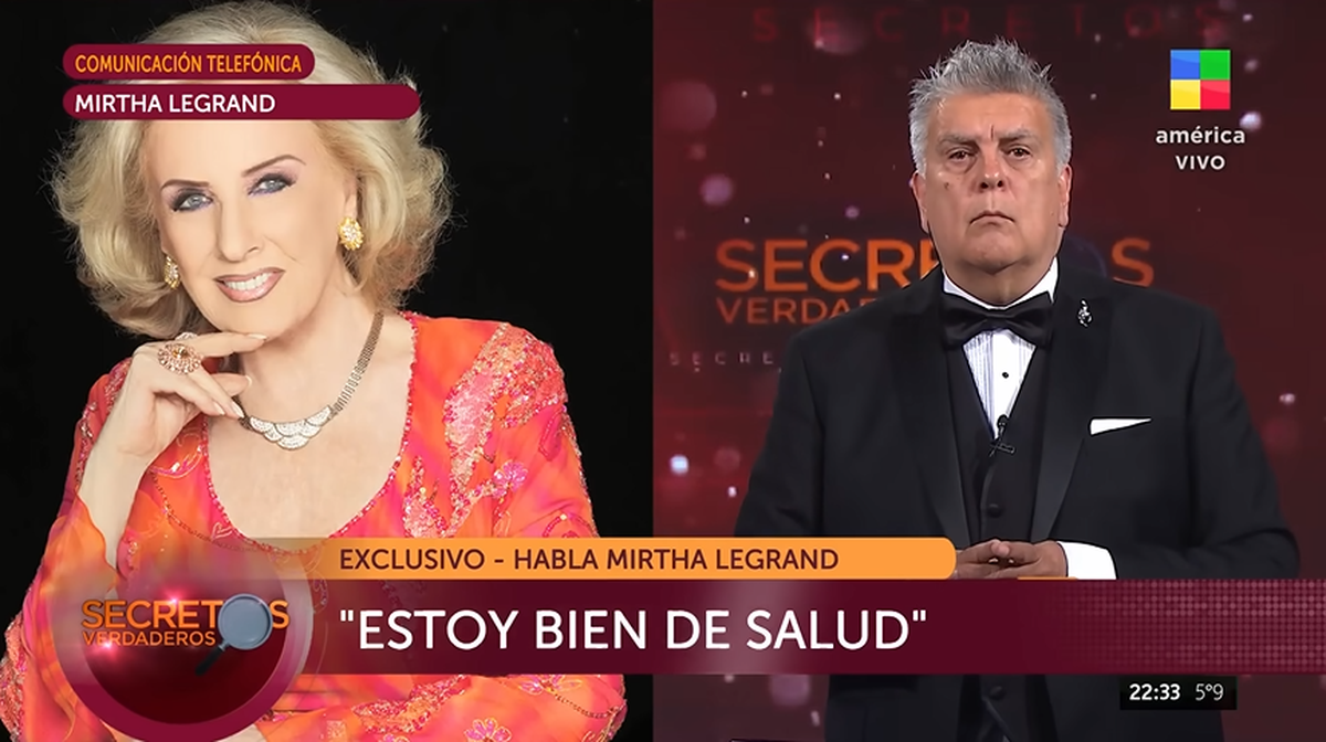 Mirtha Legrand en Secretos Verdaderos: Deseo volver a la televisión, pero no sé qué va a pasar