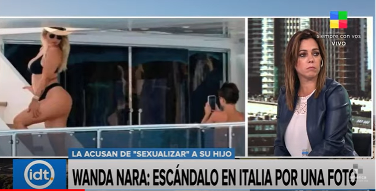 Escándalo en Italia por una foto de Wanda Nara