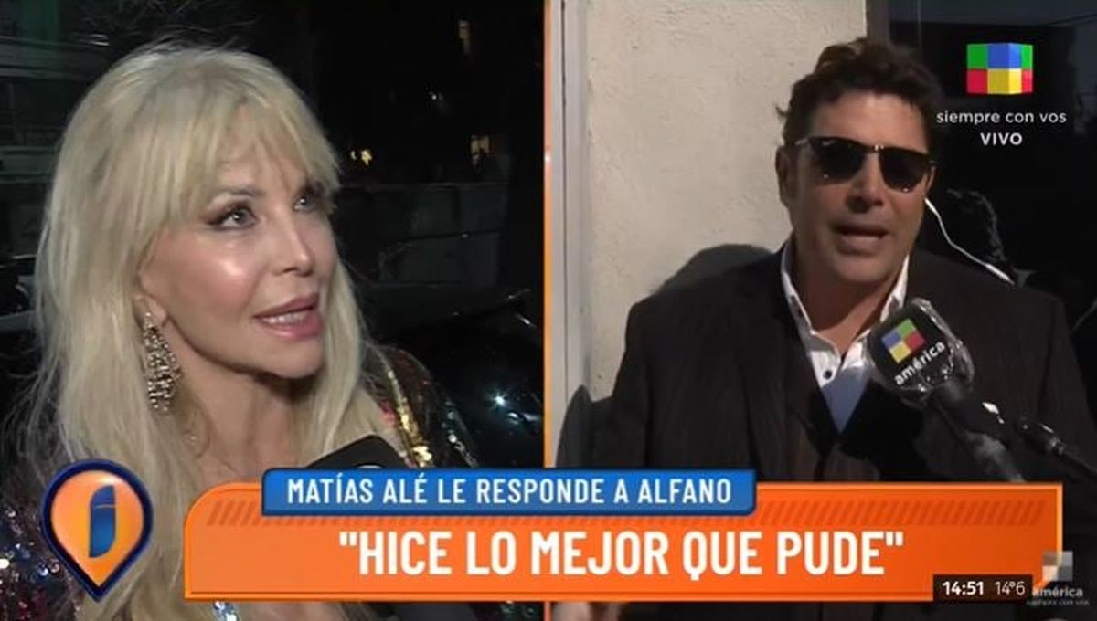 Matías Alé le respondió a Graciela Alfano: Cuando estuve internado nadie se acordó de mí
