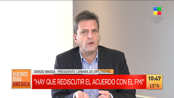 Sergio Massa, presidente de la Cámara de Diputados, habló en Buenos días América