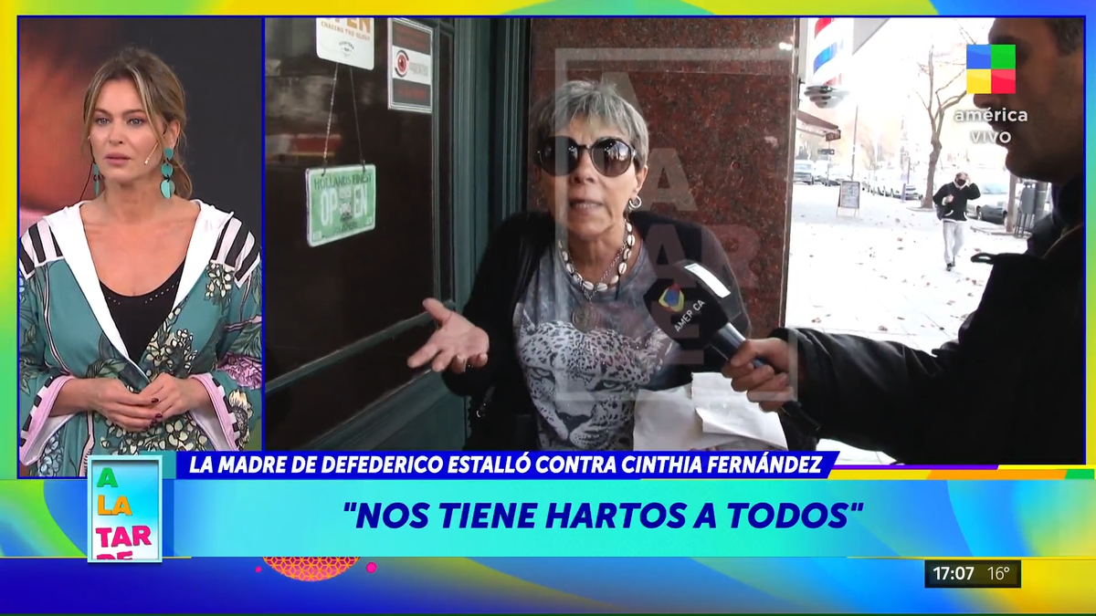 La madre de Matías Defederico estalló contra Cinthia Fernández: Nos tiene hartos a todos