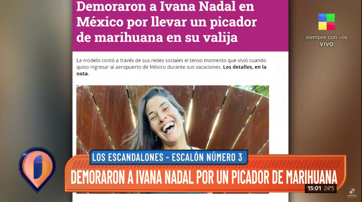 Demoraron a Ivana Nadal por tener un picador de marihuana: el mensaje de la modelo