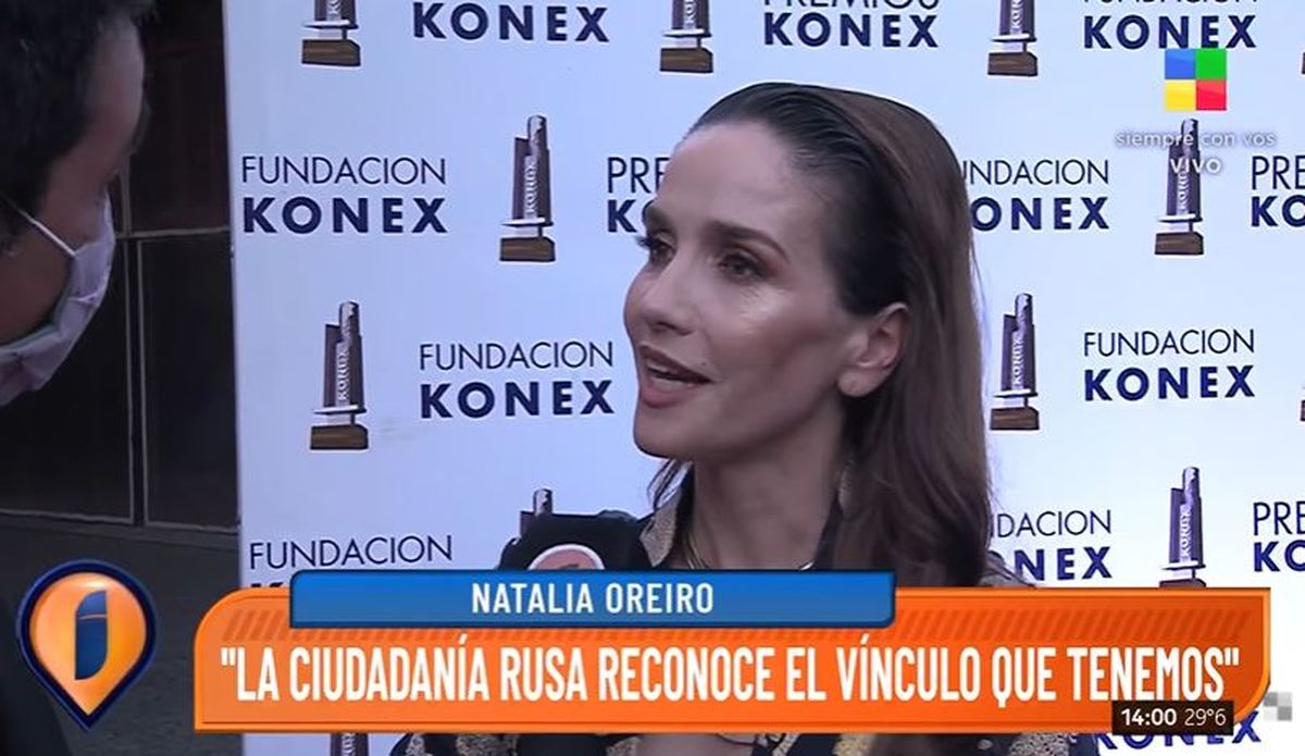 Natalia Oreiro, tras recibir la ciudadanía rusa: Es un amor recíproco