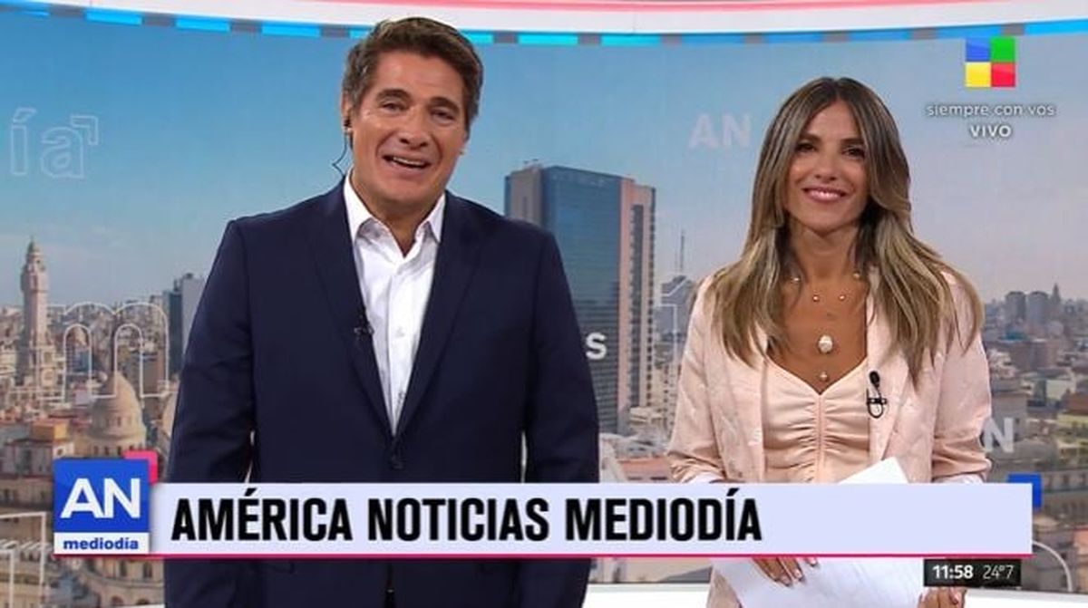 Así comenzó América Noticias Mediodía con Guillermo Andino y María Belén Ludueña