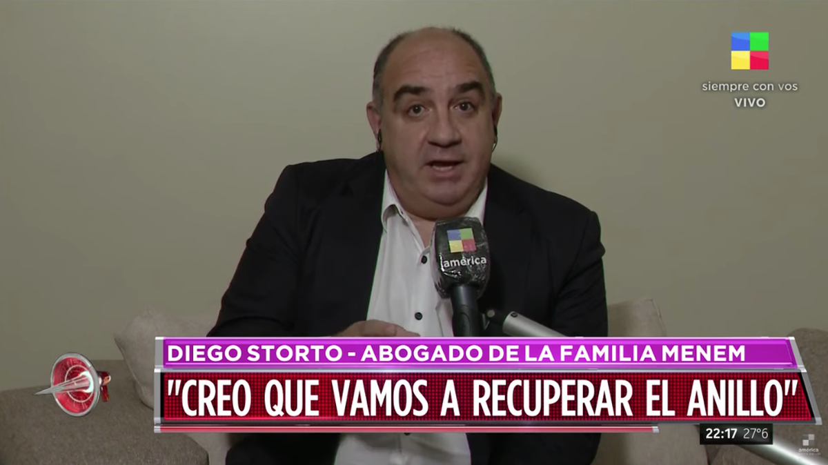 Diego Storto: Falta el anillo y el celular del enfermero personal de Menem