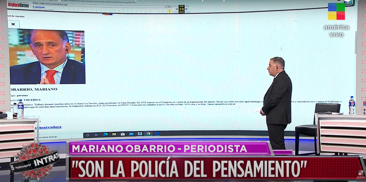 Fuerte debate por la lista negra de conservadores: los autores dicen que es periodismo