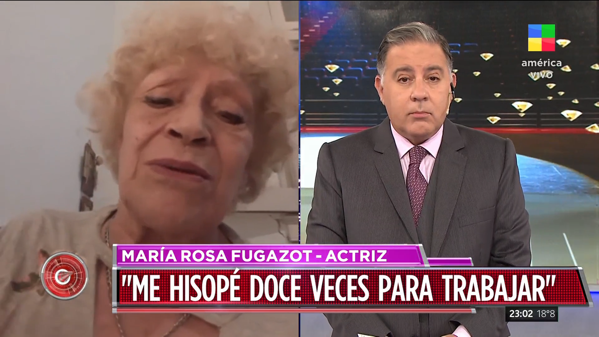 La actriz María Rosa Fugazot habló con Fabián Doman: Aporté 62 años y cobro $20 mil de jubilación