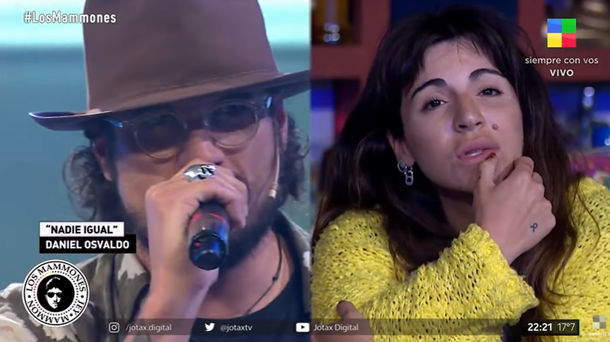 Daniel Osvaldo le dedicó una canción a Diego Maradona y Gianinna la cantó con él