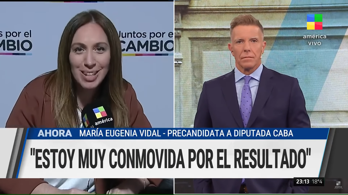 María Eugenia Vidal habló con Alejandro Fantino, tras la victoria en las PASO: Estoy muy conmovida por el resultado
