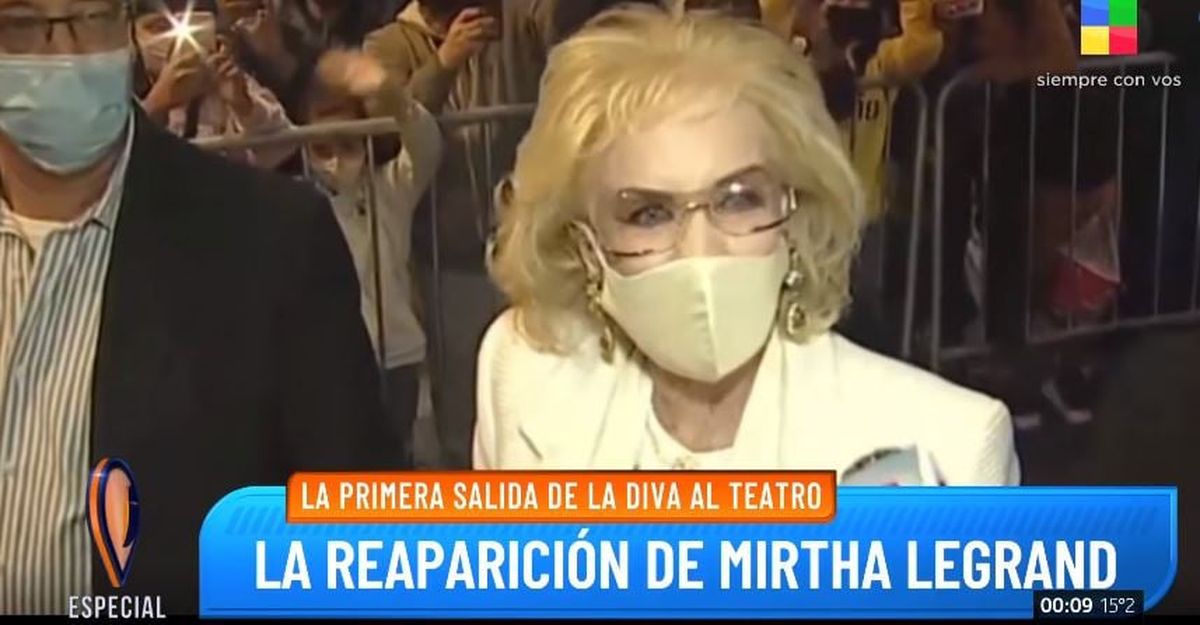 La primera salida pública de Mirtha Legrand en pandemia