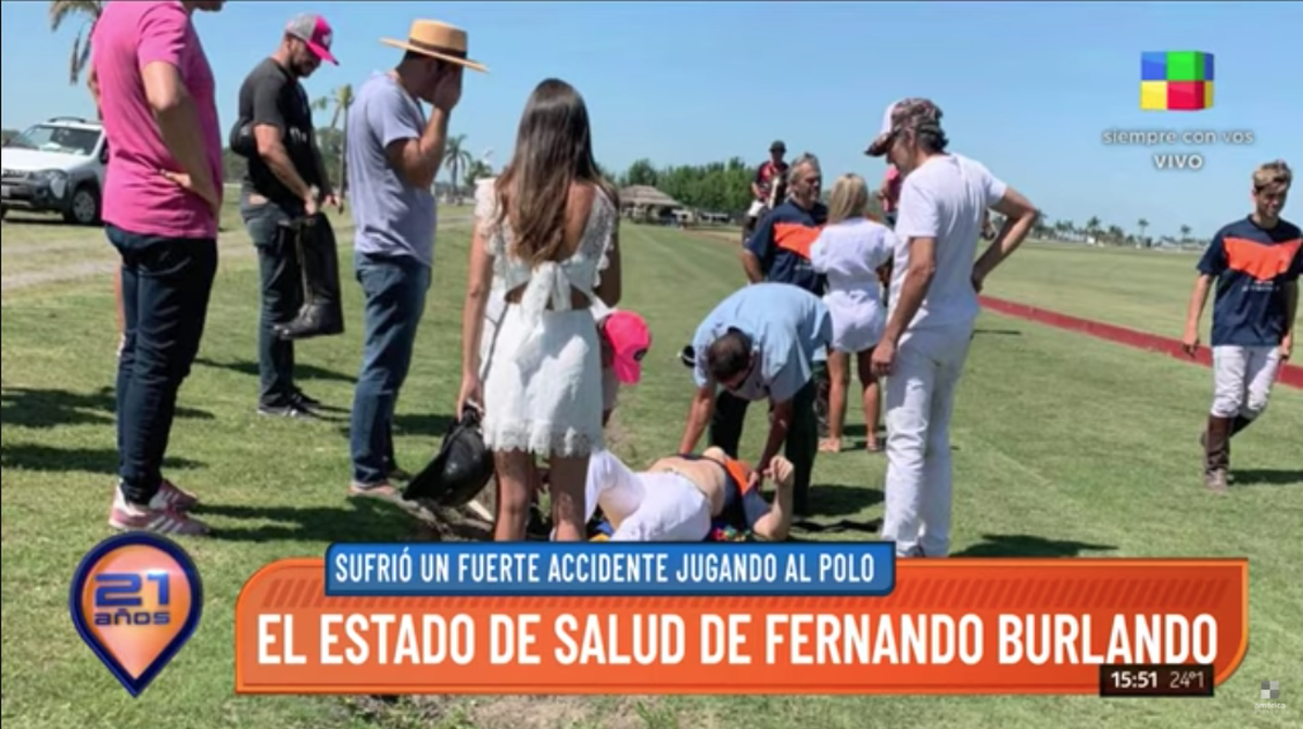 Fernando Burlando se fracturó tres costillas jugando al polo