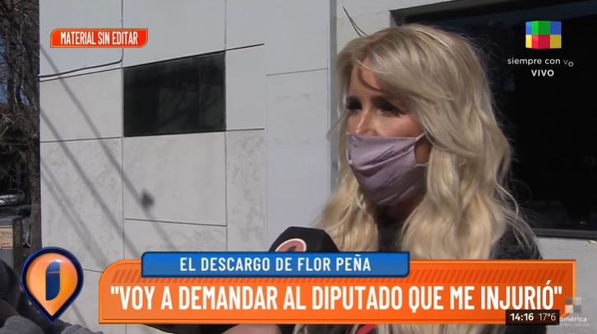 Florencia Peña en Intrusos: Voy a demandar al diputado que me injurió